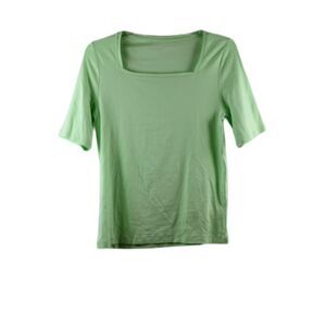 Amazon Essentials Green Women's Stretch Top Blouse Square Neck XL 053